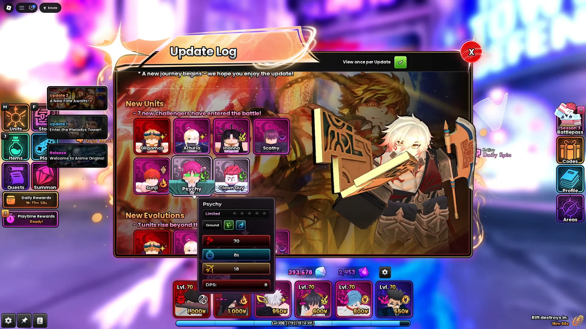 Reviewing Update 2 Log