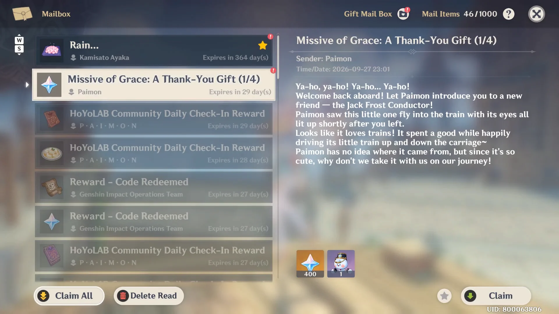 Claiming Mail Attachments