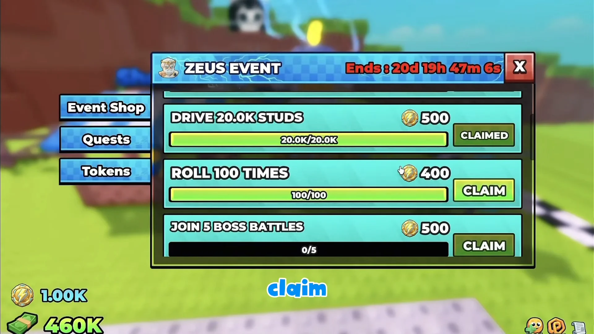 Rolling Car Parts & Quest Claim