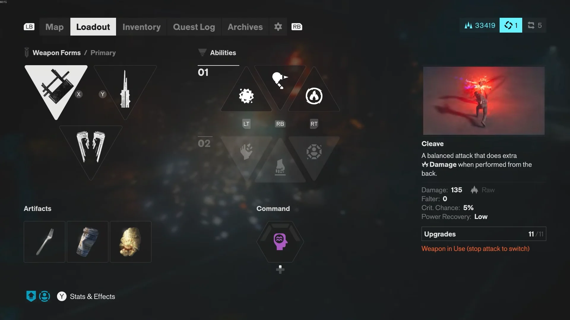 Swap Loadout in Combat
