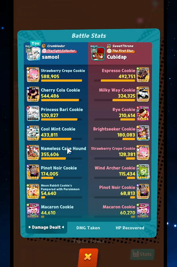Battle 1 Stats Review