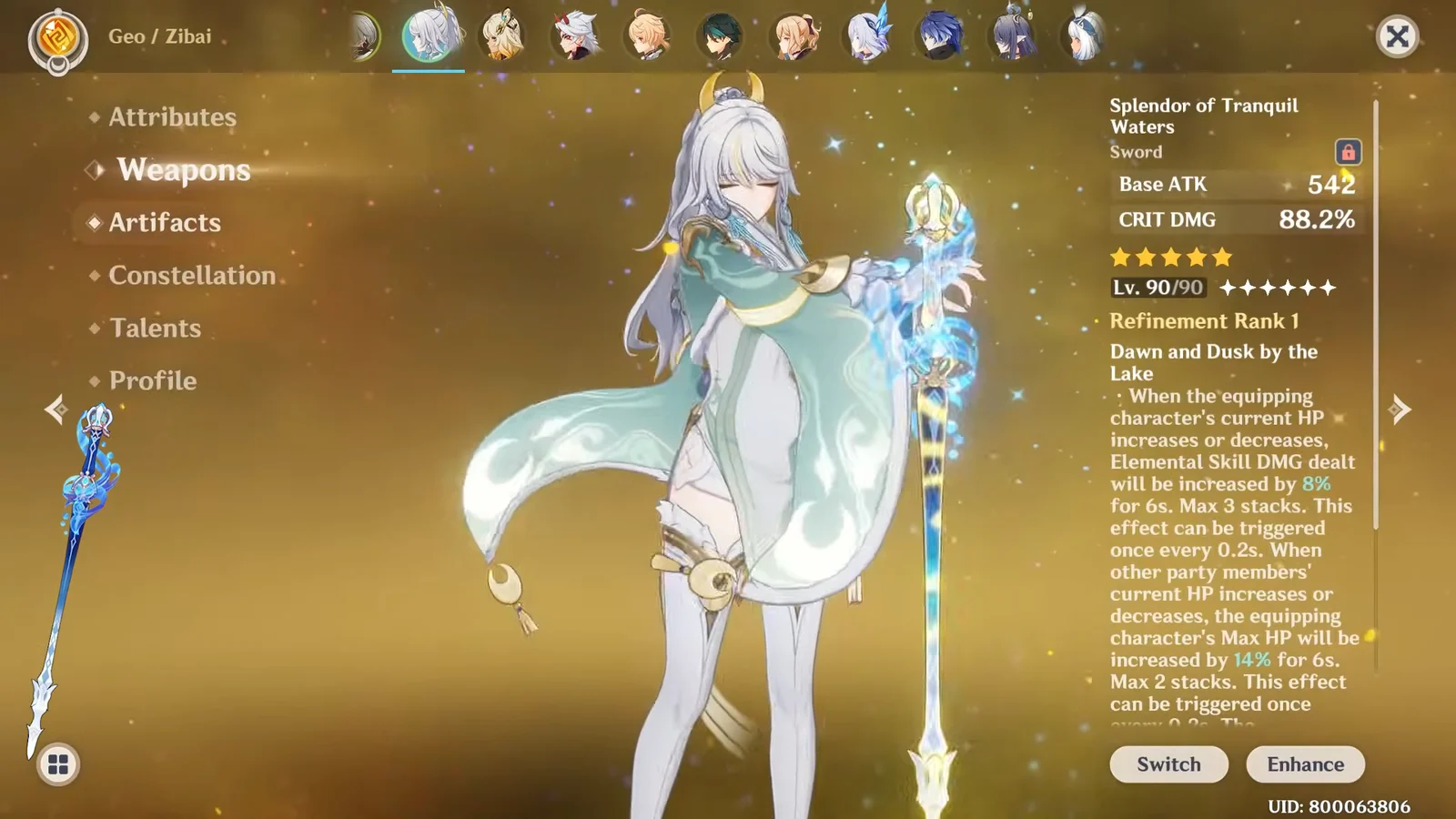 Splendor of Tranquil Waters build details