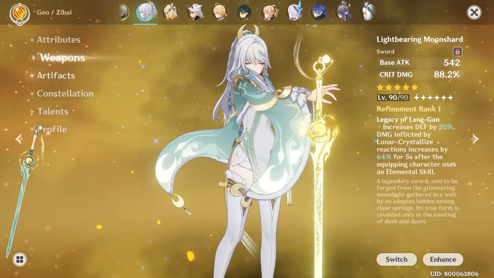 Team and character builds