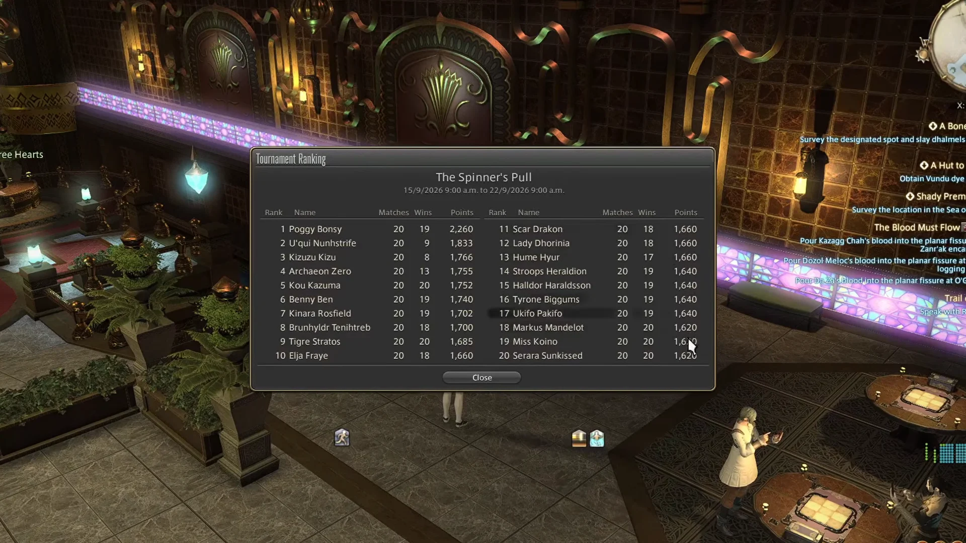 Triple Triad Tournaments