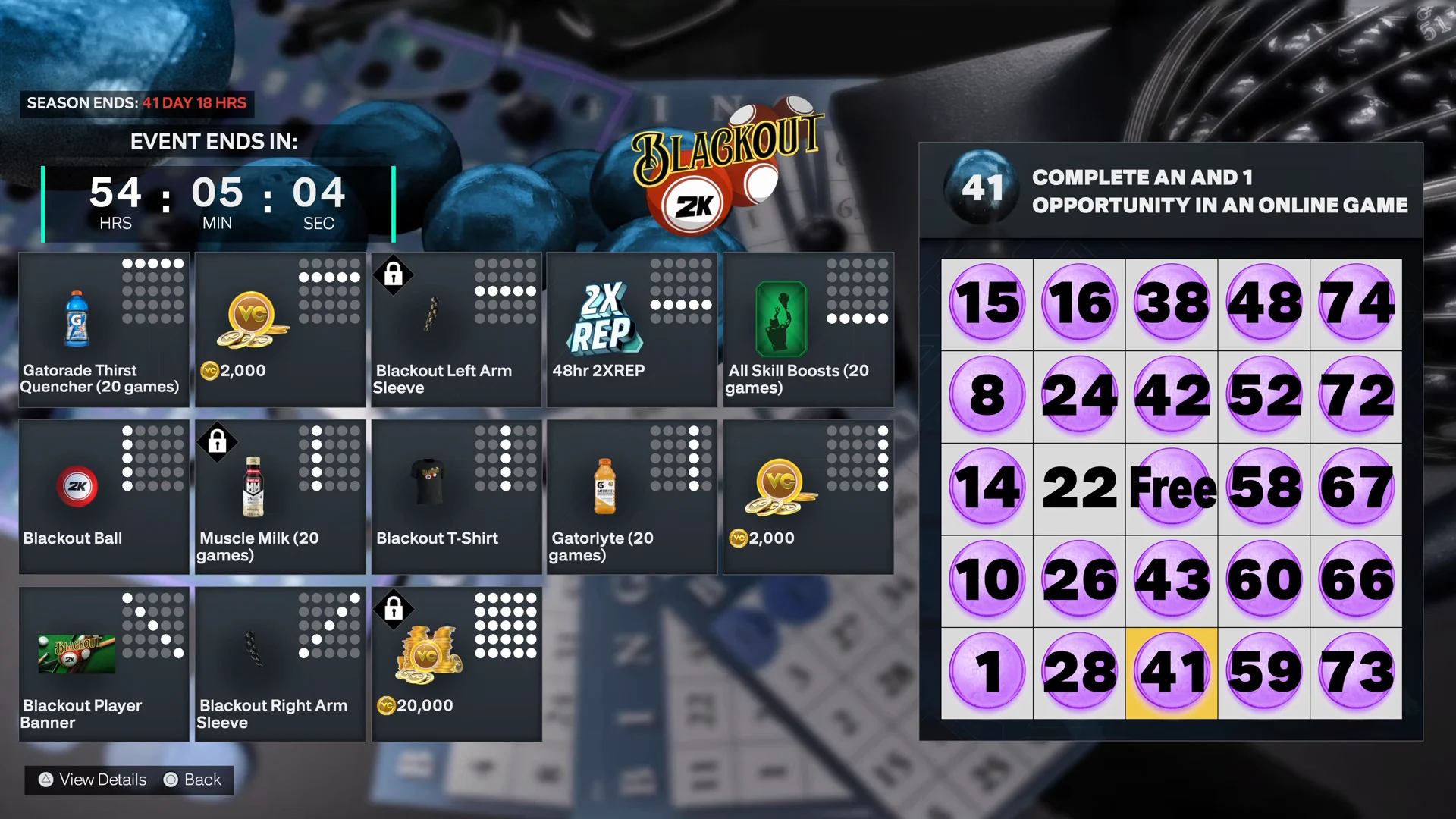 Blackout Bingo Board Overview