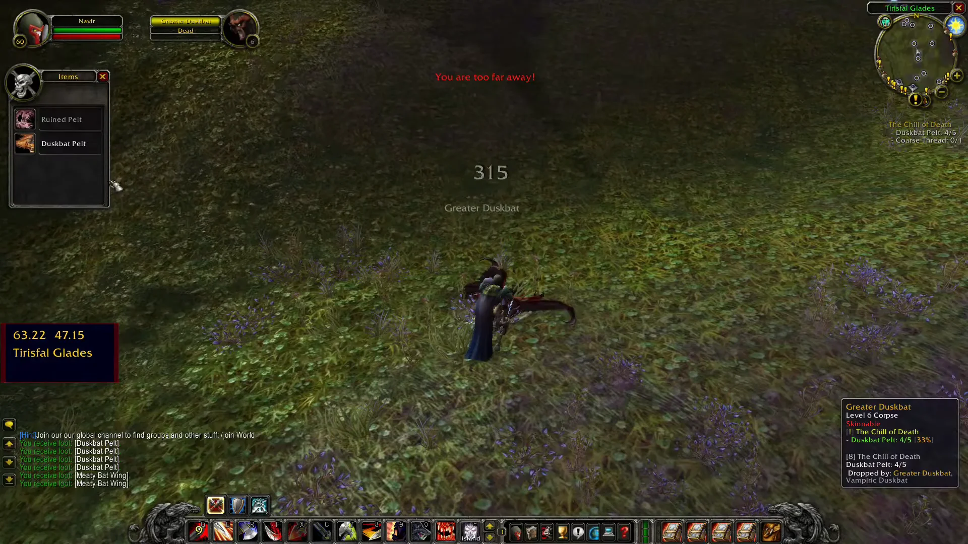 Collecting Duskbat Pelts