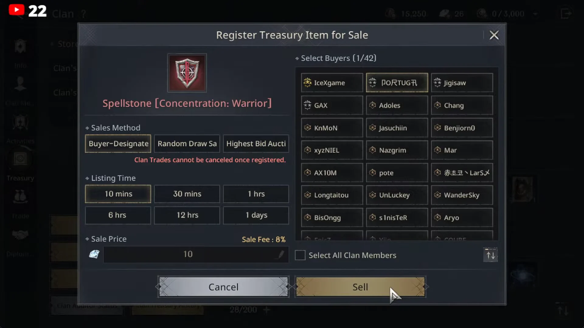 Clan Member Designated Trade