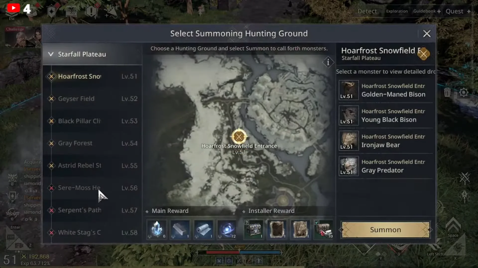 Starfall Plateau Tesseract Summoning