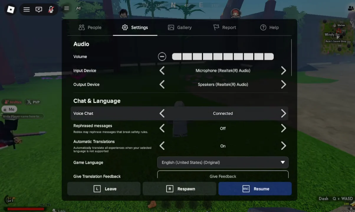 Settings Configuration
