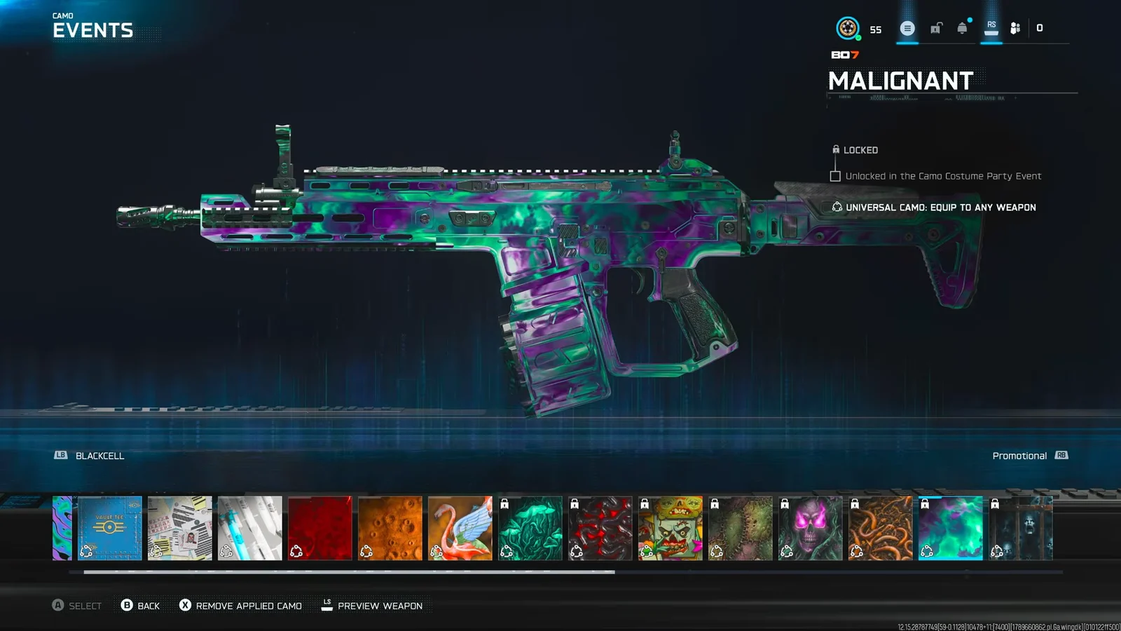 Malignant event camo