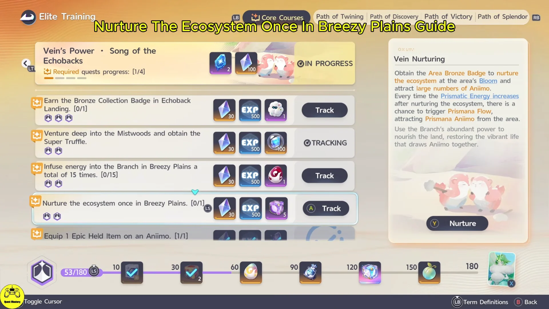Elite Training Quest Selection