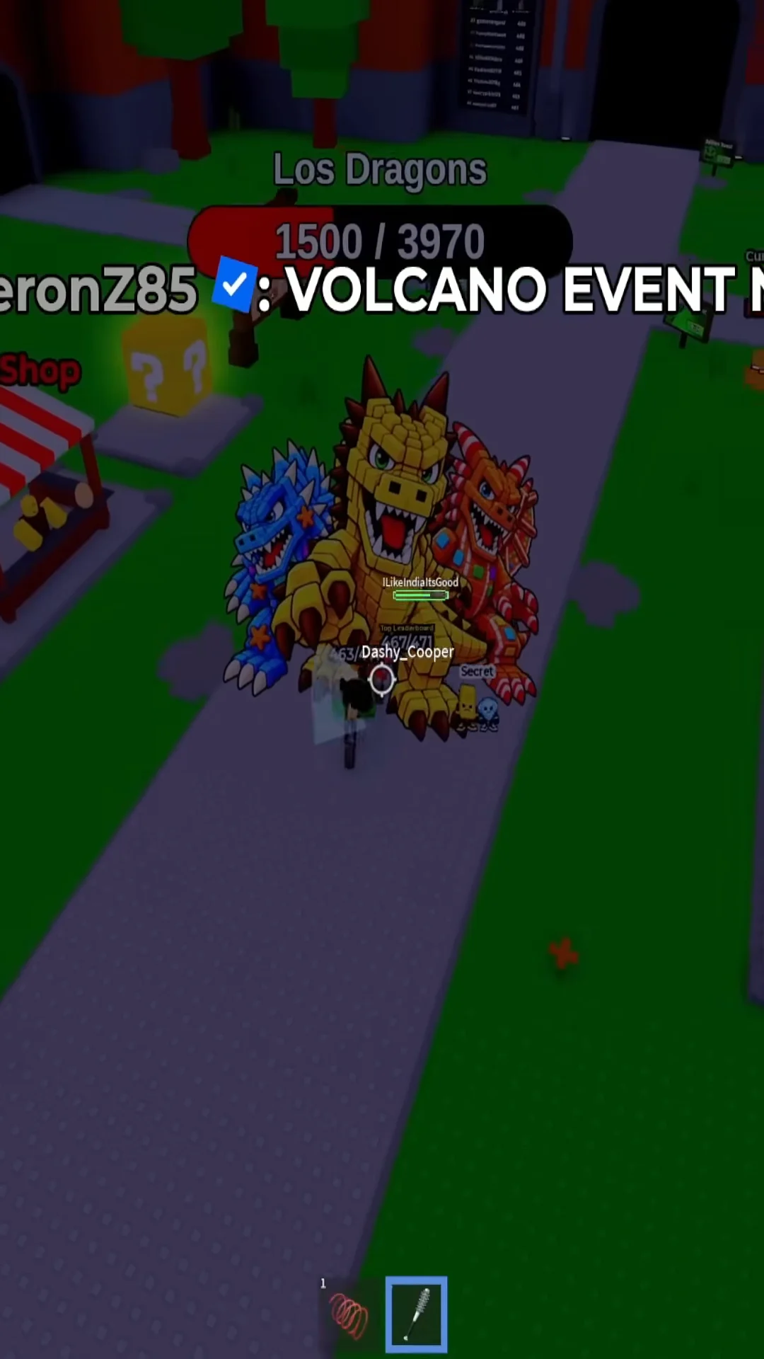 Volcano event active