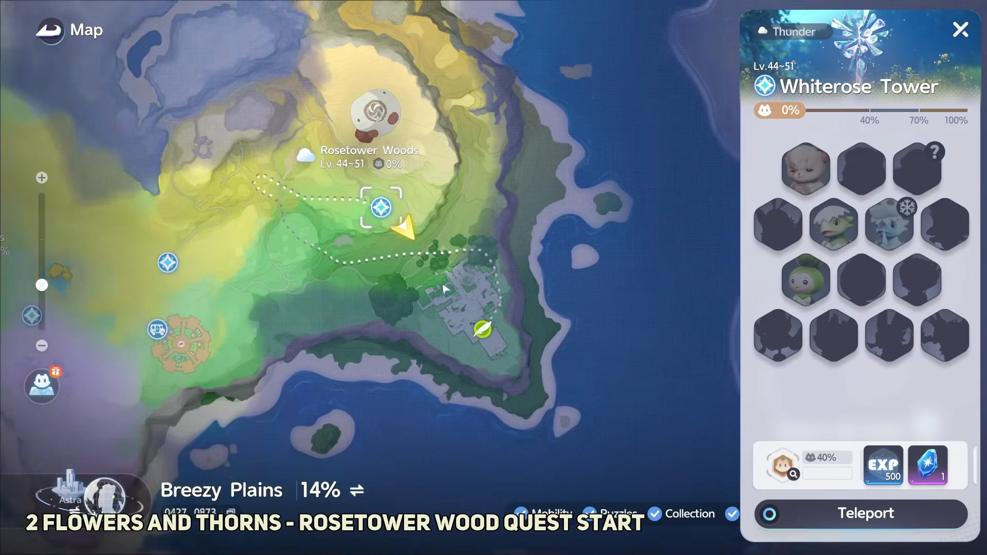 Tracking Flowers and Thorns Quest