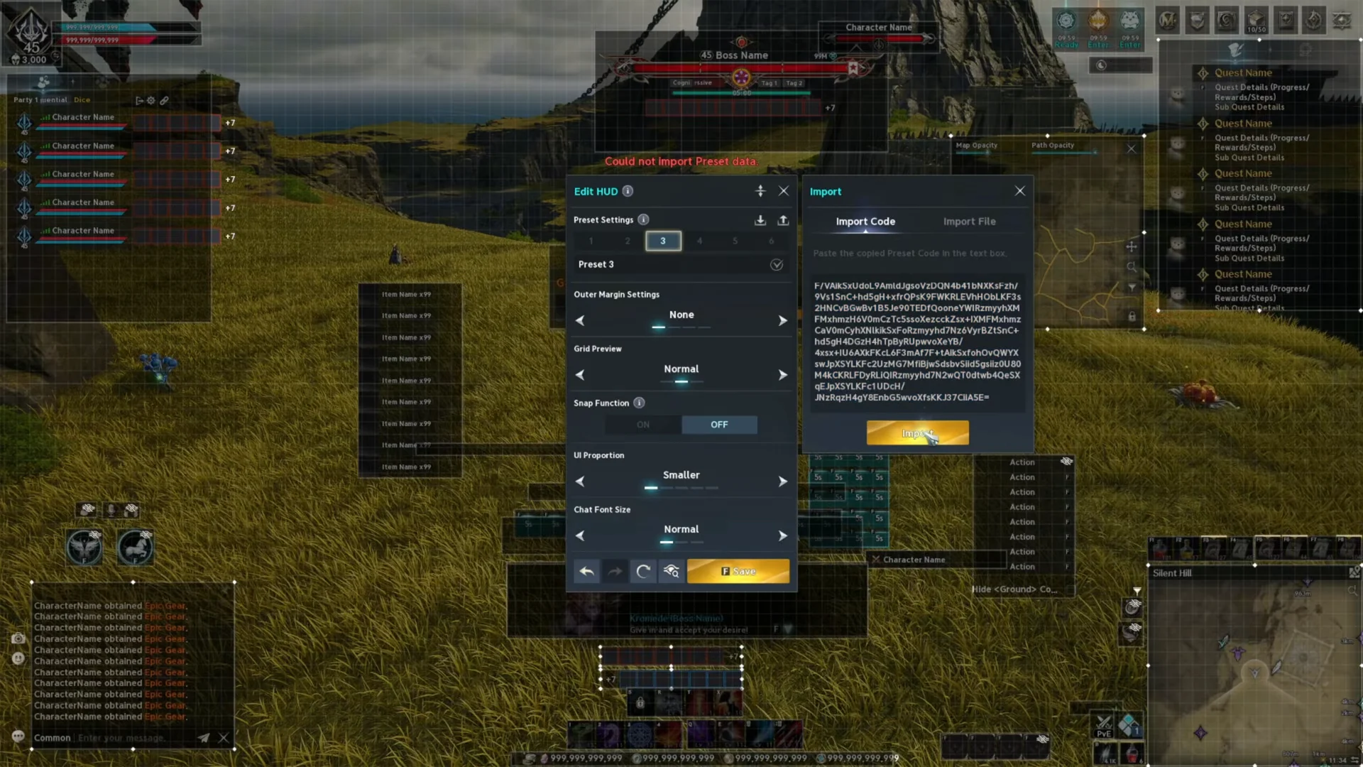 Importing and Exporting UI Presets