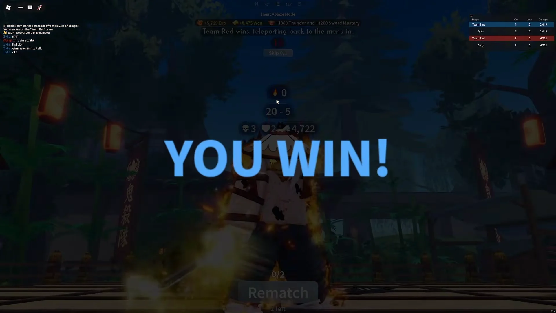 Match 1: Round 3 and Victory