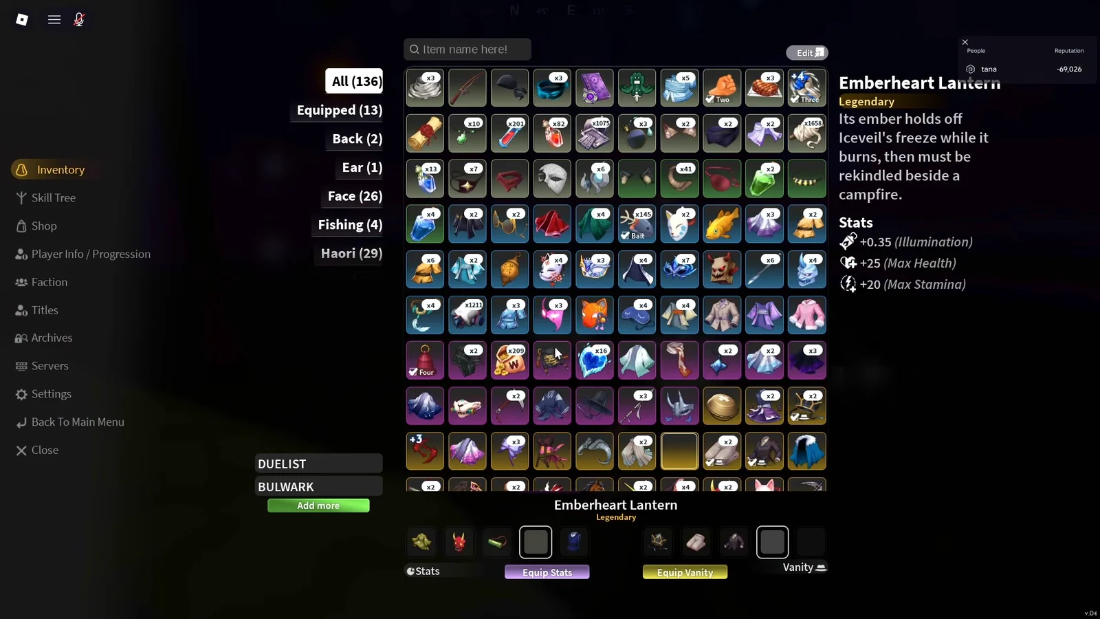 Emberheart Lantern & Yeti Boss Details