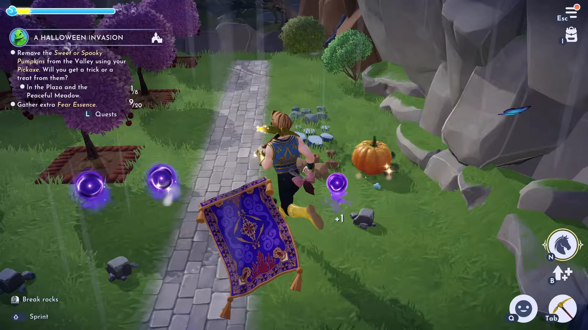 Smashing Pumpkins in Peaceful Meadow