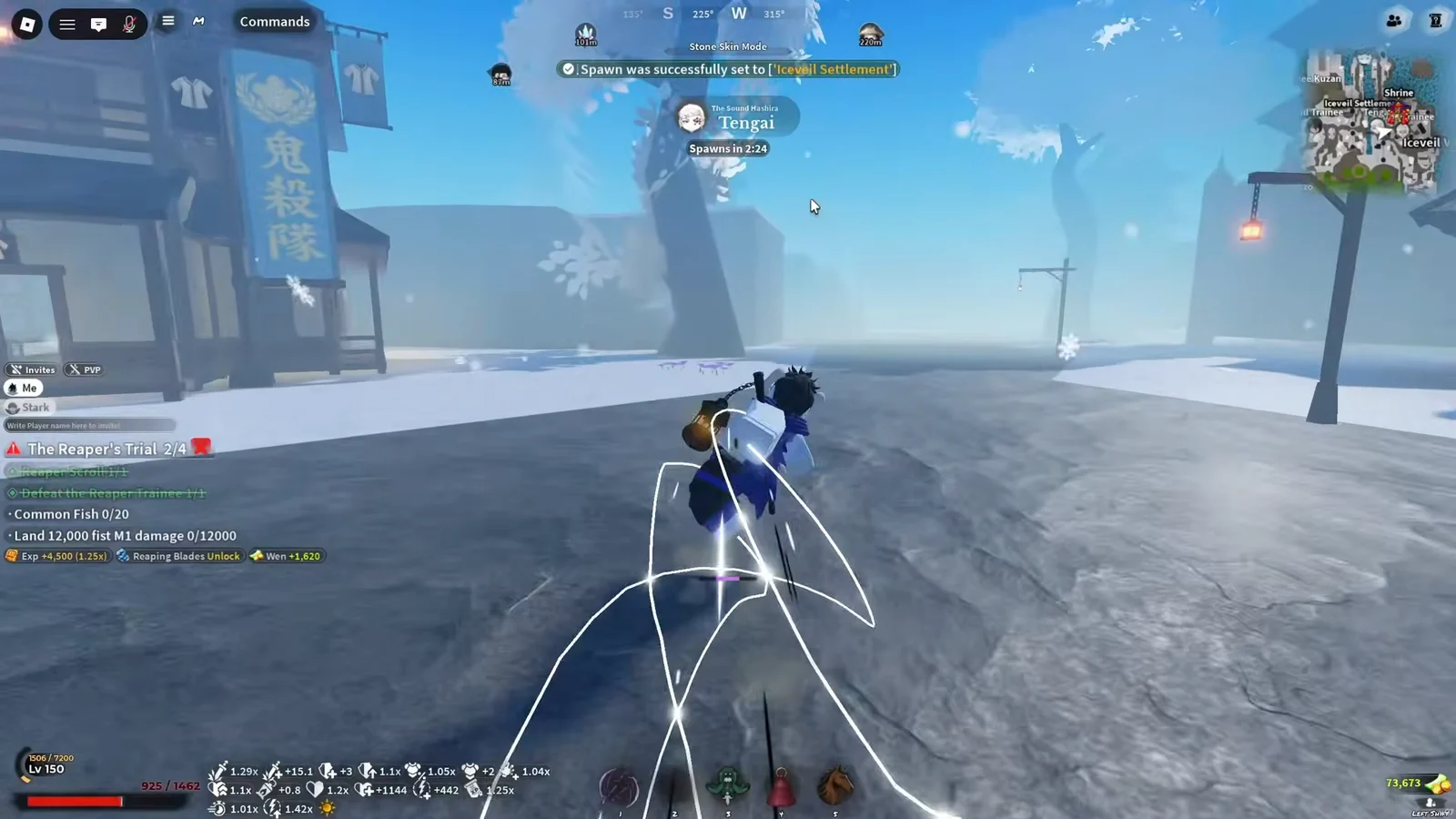 Setting Spawn at Iceveil Settlement