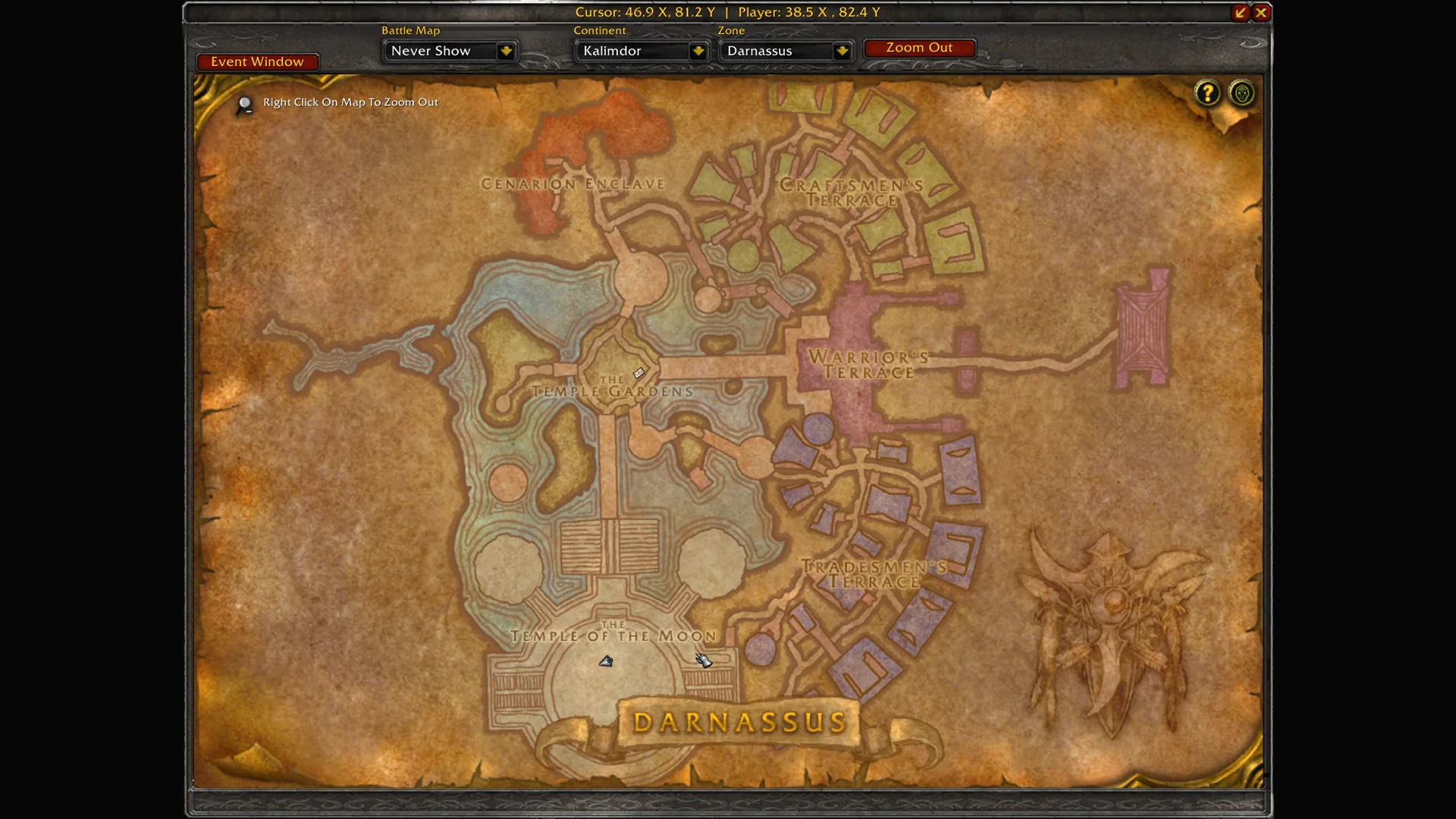 Checking map location