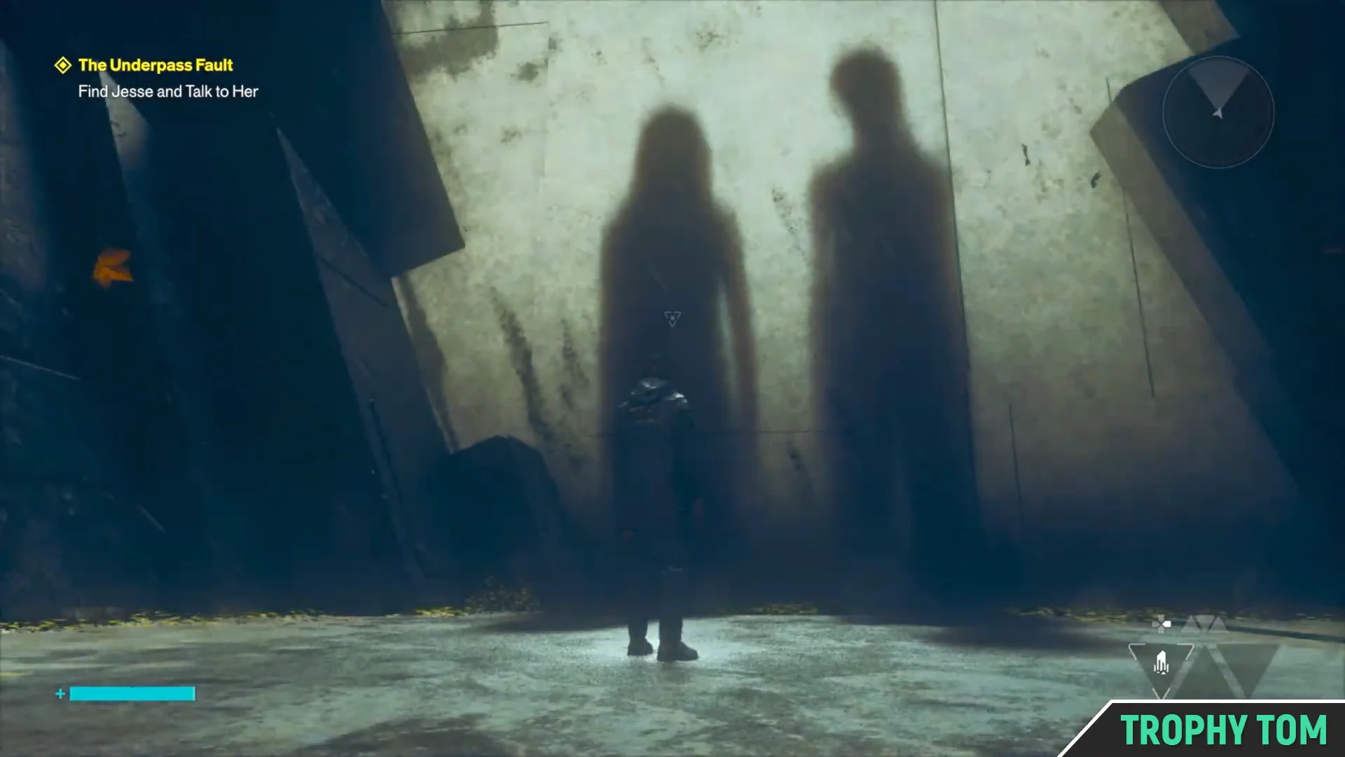 Shadow projection cutscene