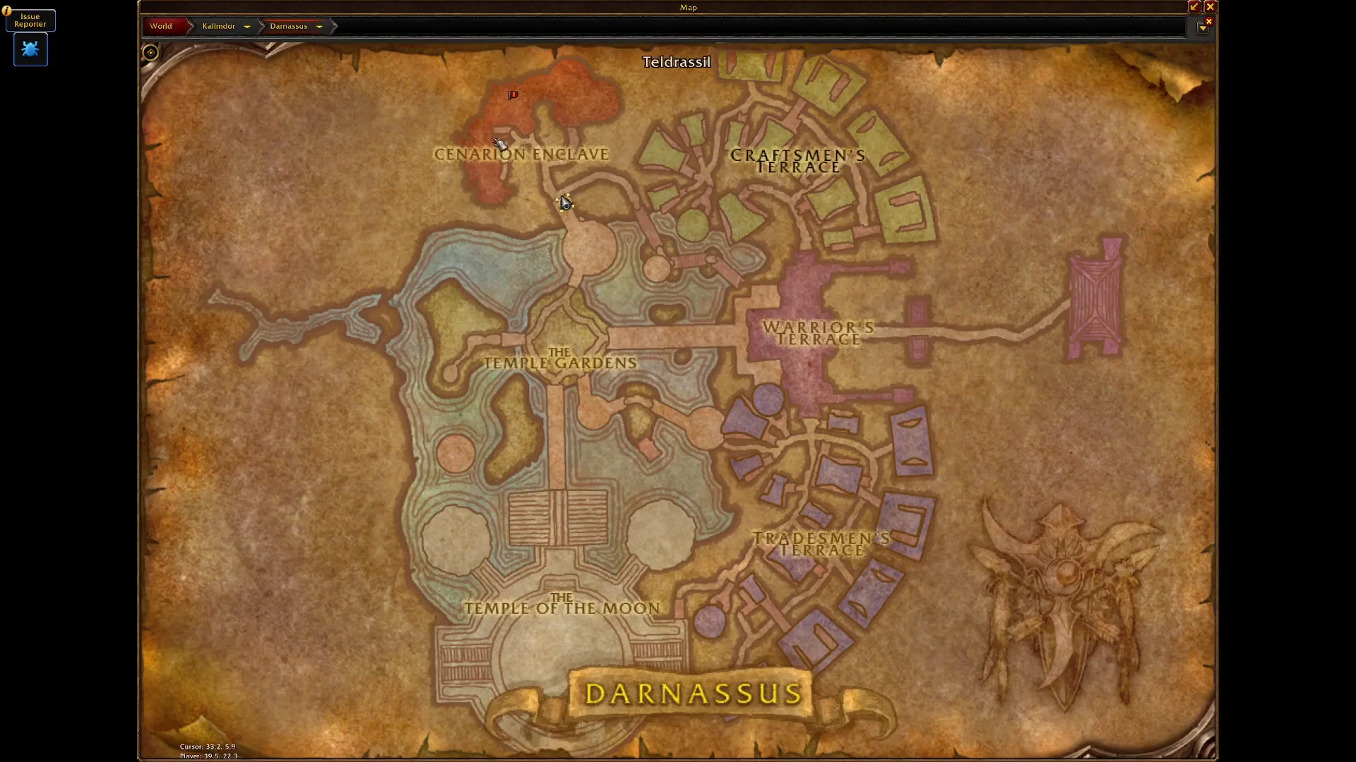 Teldrassil Map Navigation