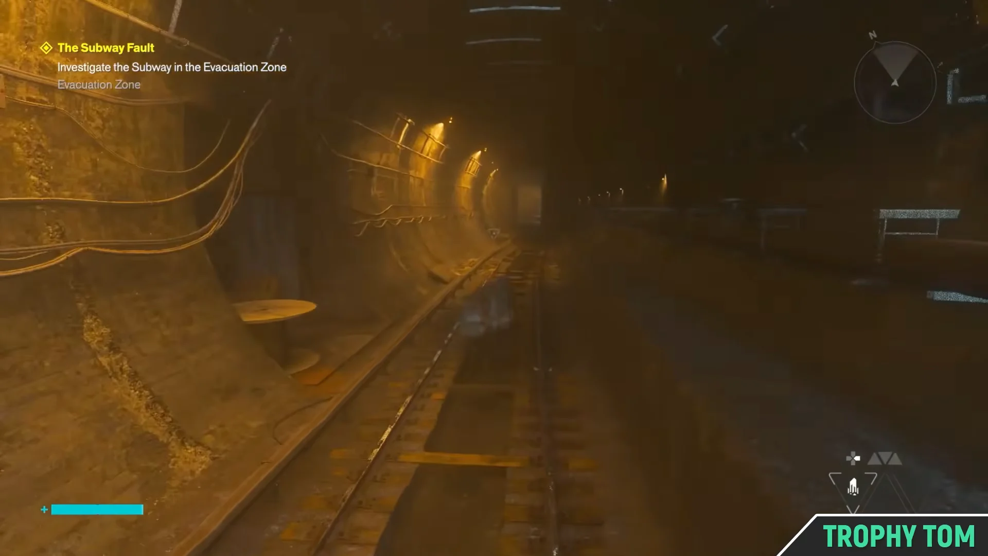 Traversing Subway Track Tunnel