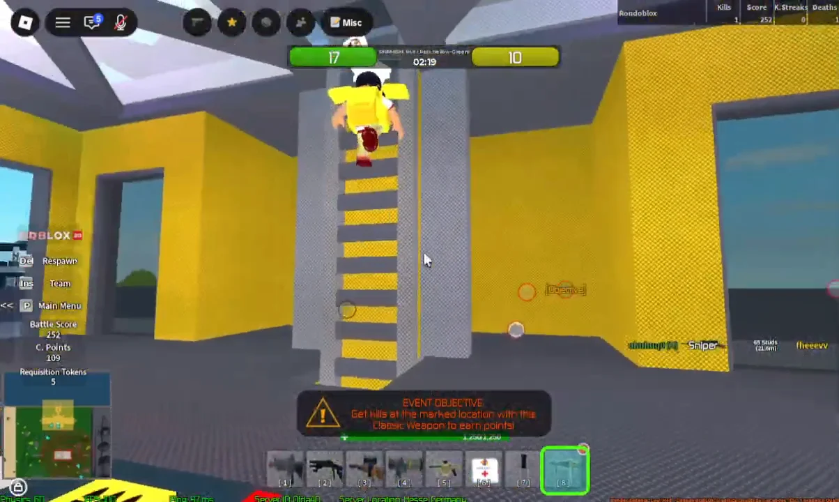 Climbing to Rooftop Area