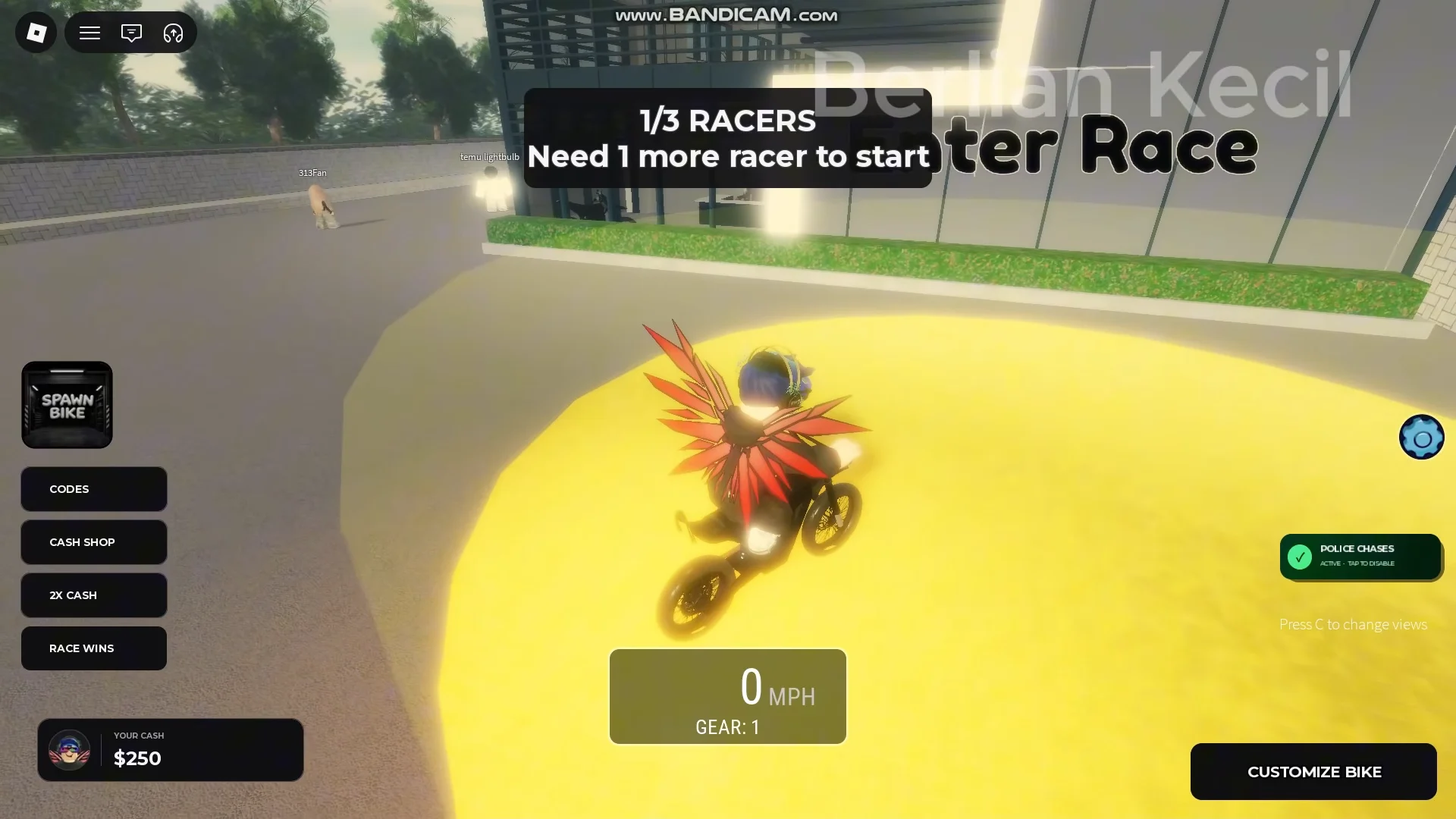 Checking the Race Area