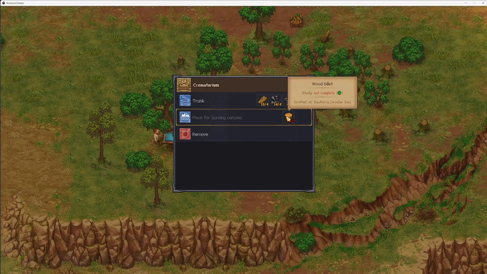 Crematorium Crafting Recipe