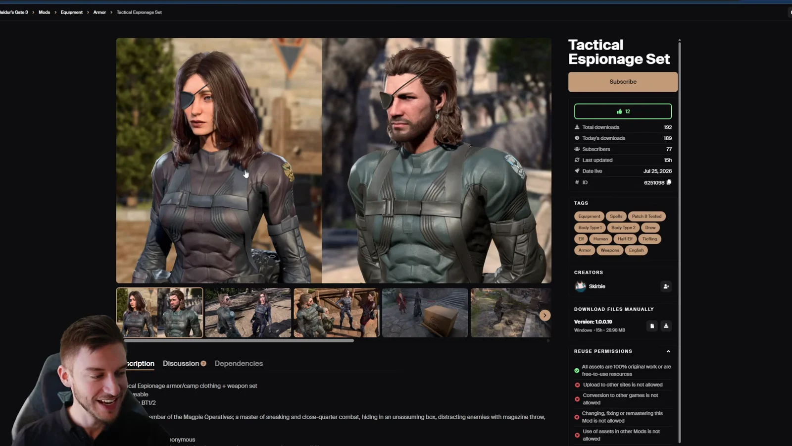 Tactical Espionage Set Mod
