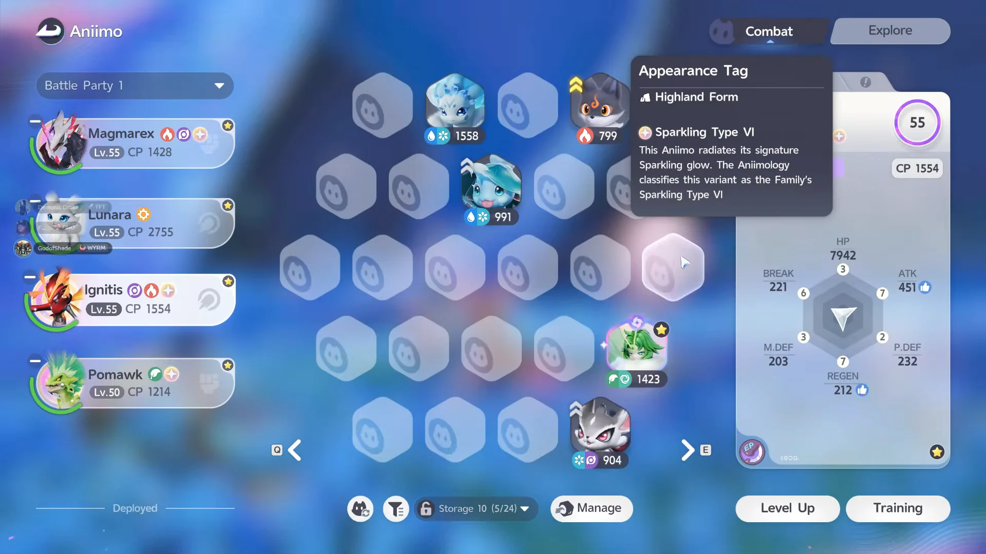 Ignitis Appearance Tag Menu