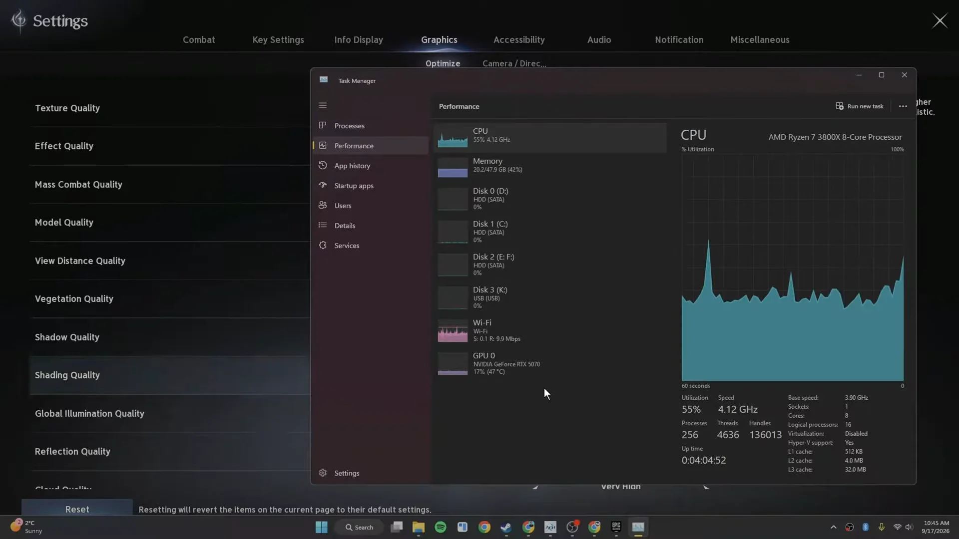 Monitoring Performance and Lowering Settings