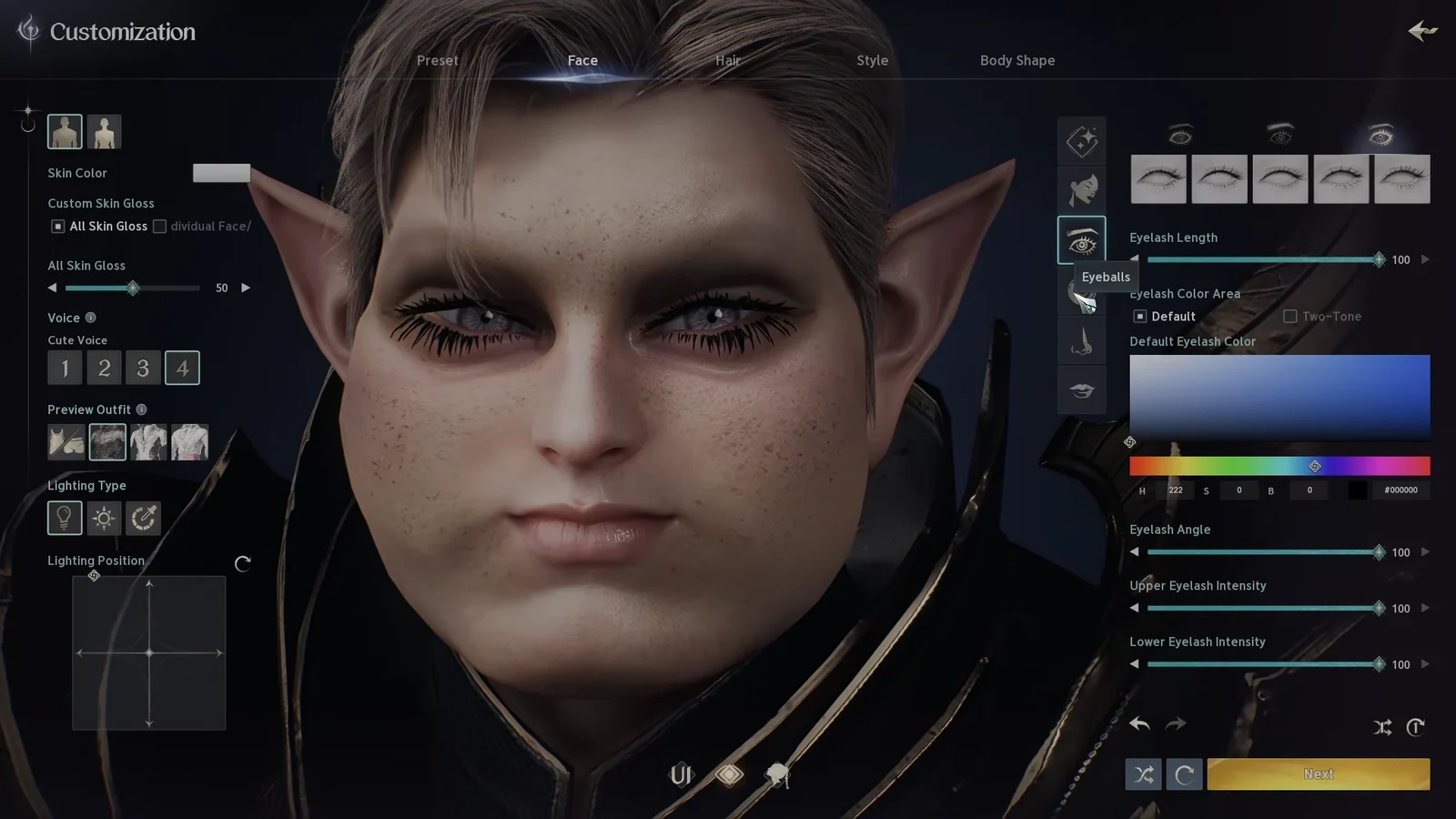 Face Customization: Eyeballs, Iris & Pupil