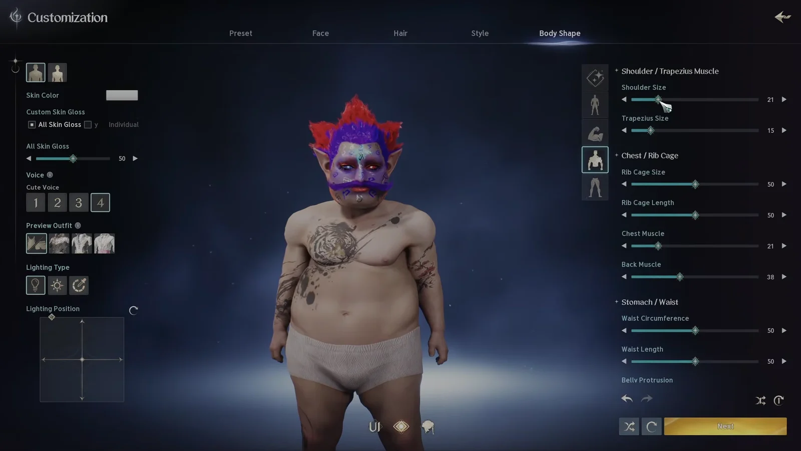 Body Shape Customization: Torso & Upper Body