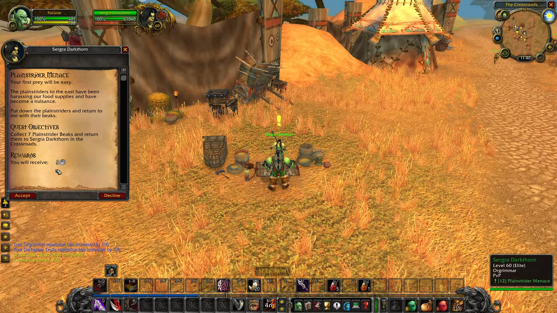 Accepting Plainstrider Menace