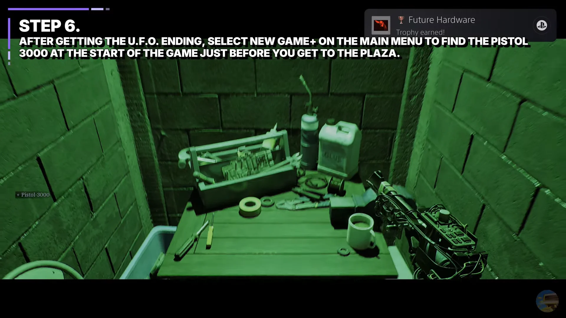 Step 6: Finding the Pistol 3000