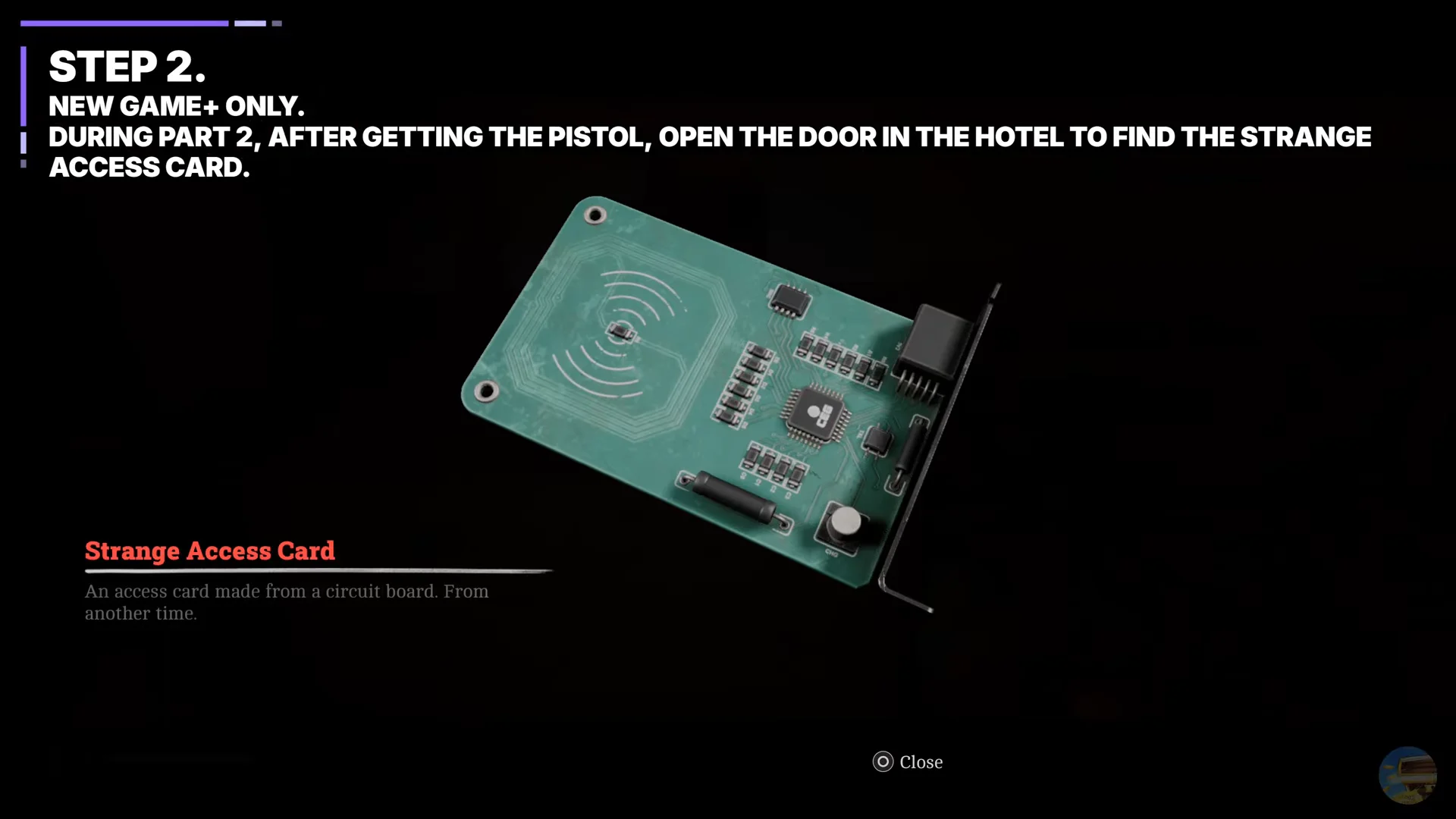 Step 2: Strange Access Card
