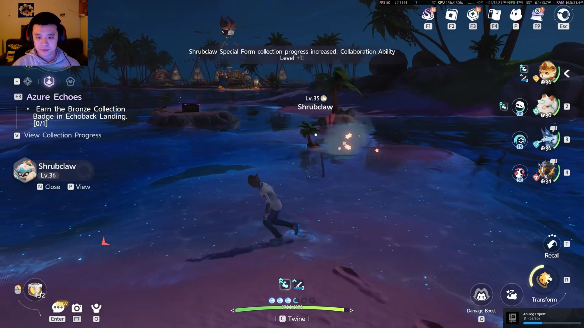 Battling and Catching Shrubclaw