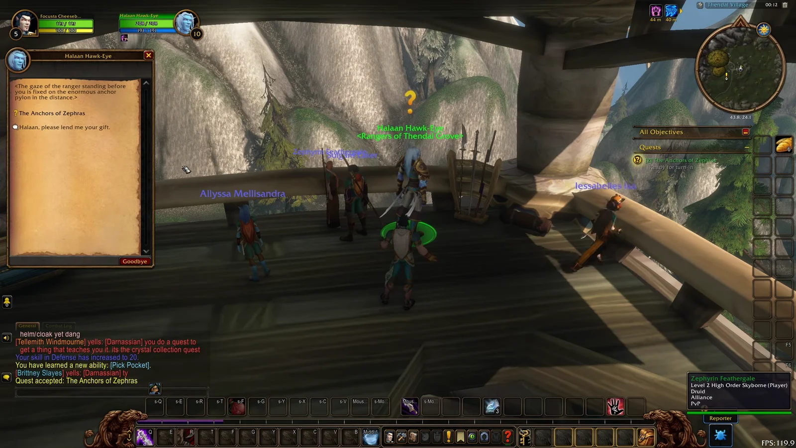 Turning in the quest