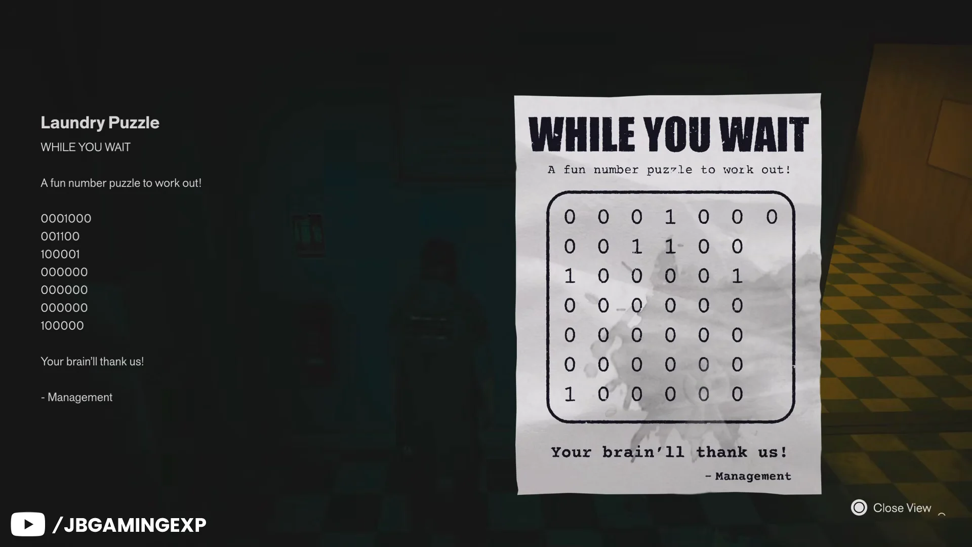 Entering Laundromat & Checking Clues