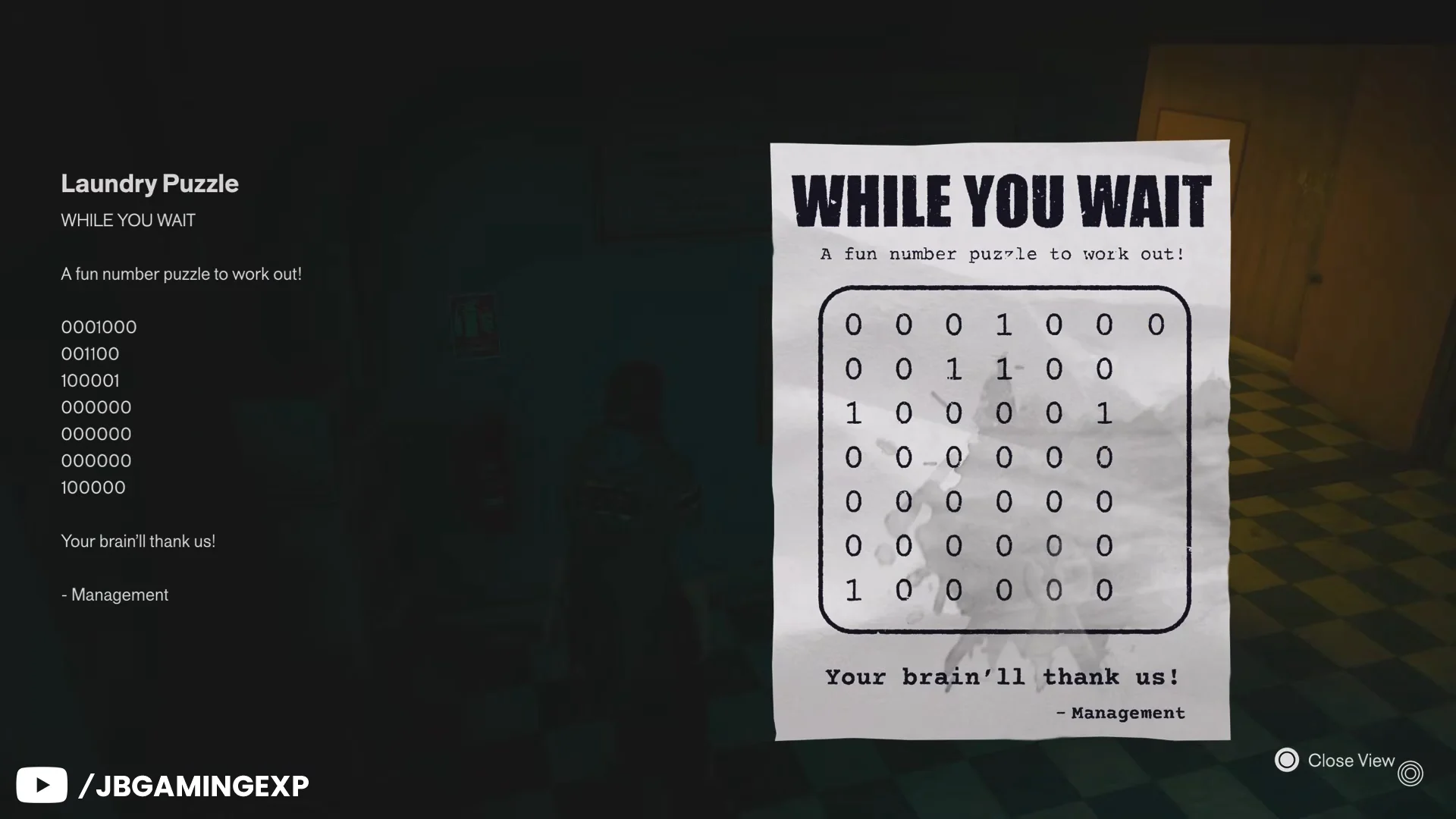 Checking Puzzle Note