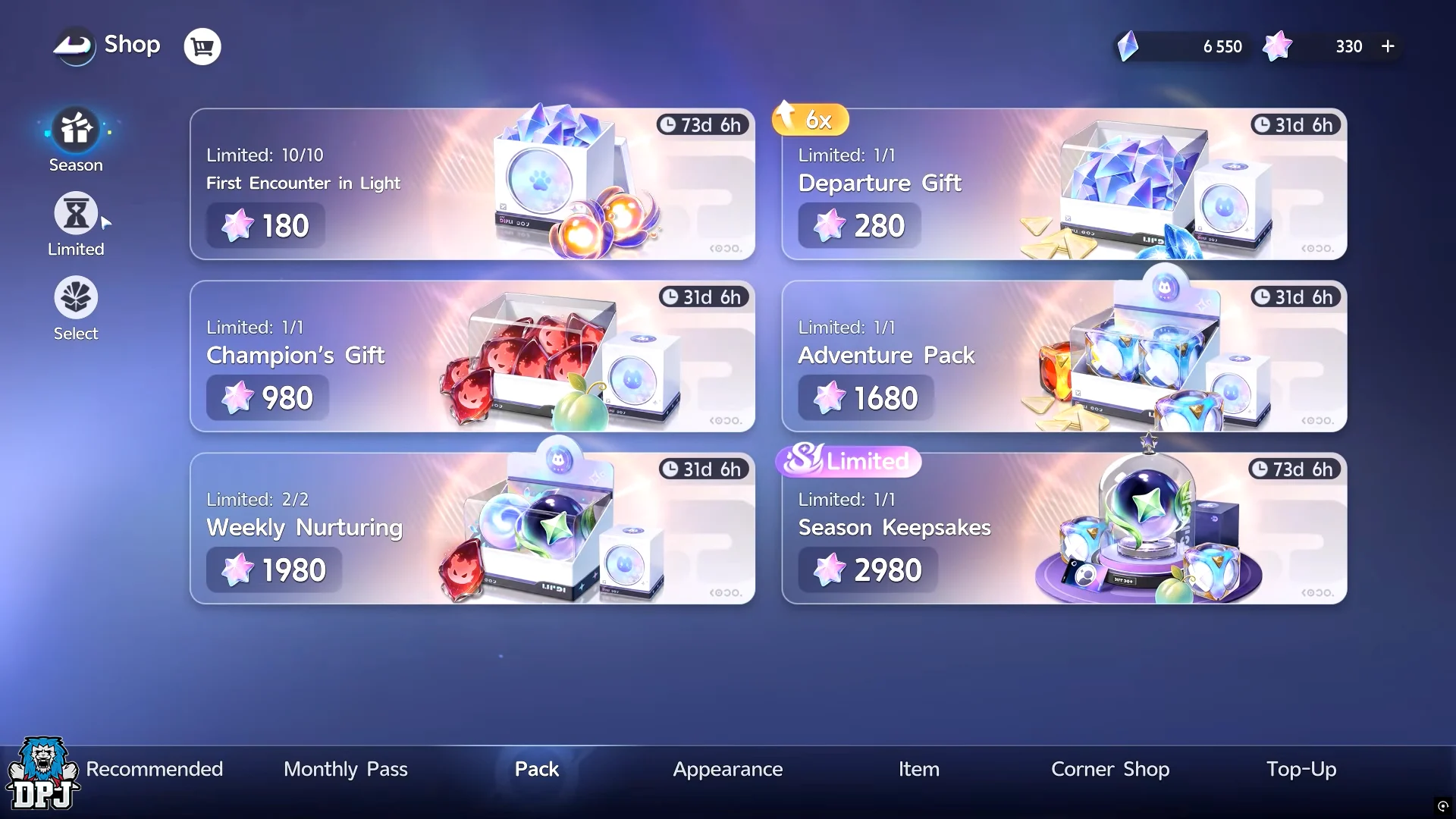 Cash Shop Packs