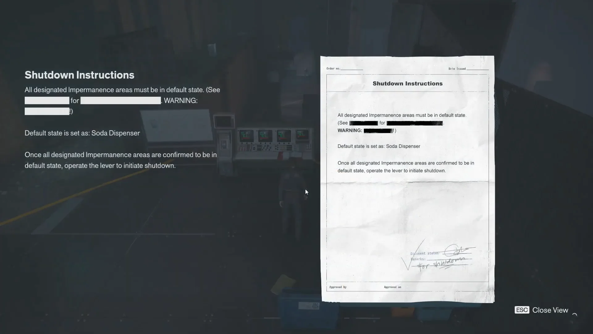 Reading Shutdown Instructions