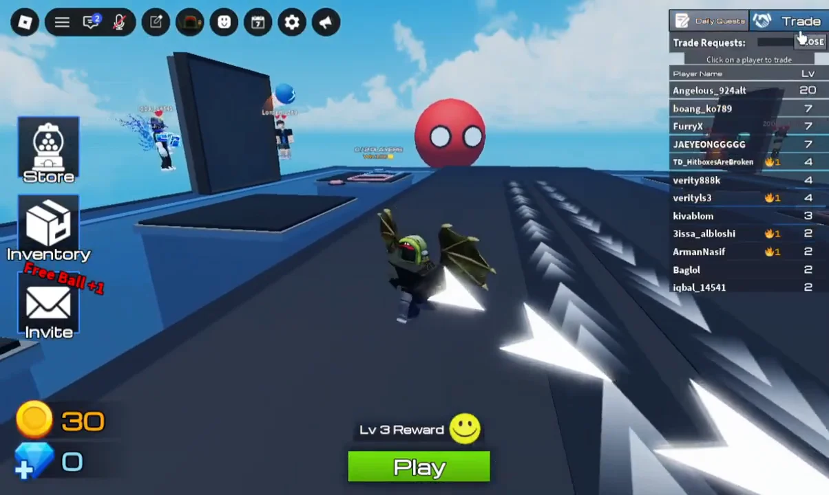 Opening the Trade menu