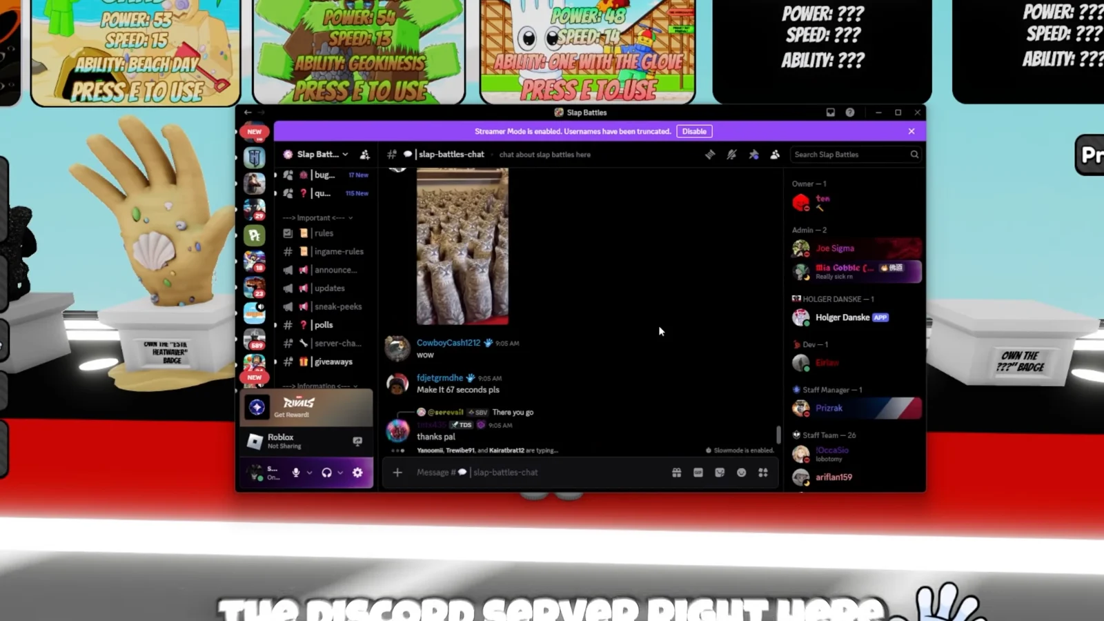 Searching Slap Battles Discord