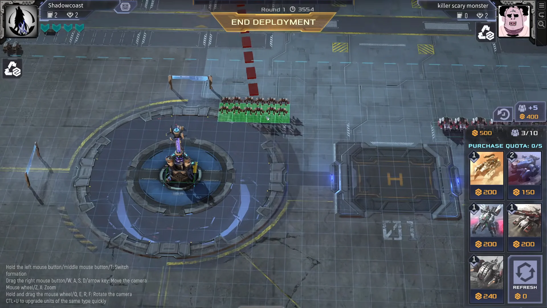 Round 1 Deployment & Battle