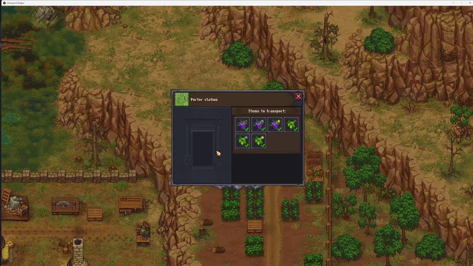 Building and Cargo Menu at Vineyard