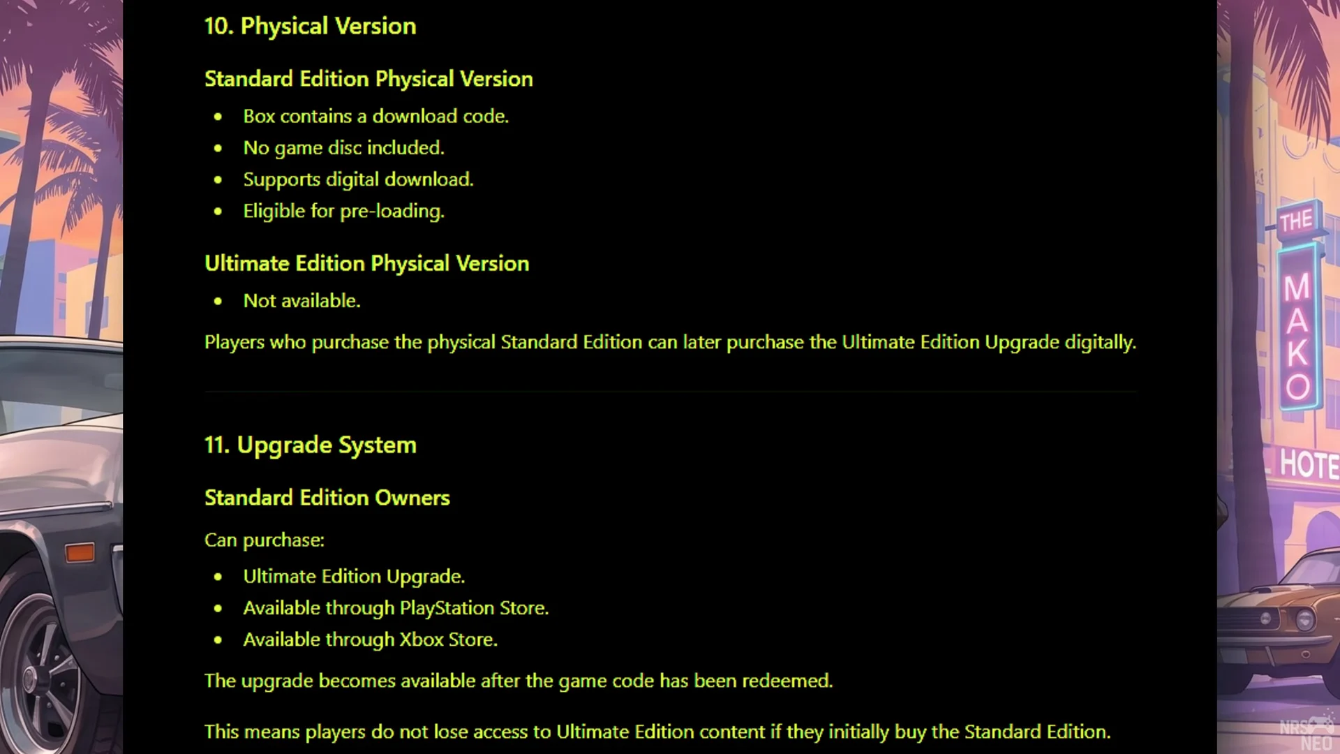 Physical Copies & Upgrades