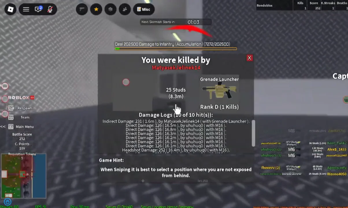 Elimination Screen
