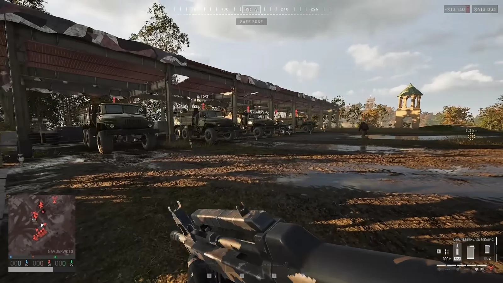 Driving to Mortar Pit Location